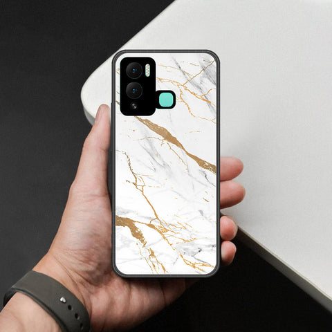 Infinix Hot 12 Play Cover - Mystic Marble Series - HQ Ultra Shine Premium Infinity Glass Soft Silicon Borders Case