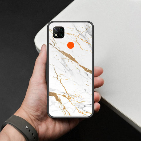 Xiaomi Redmi 9C Cover - Mystic Marble Series - HQ Ultra Shine Premium Infinity Glass Soft Silicon Borders Case