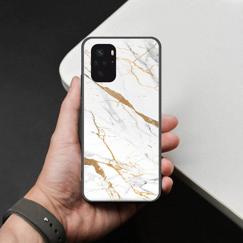 Xiaomi Redmi Note 10s Cover - Mystic Marble Series - HQ Ultra Shine Premium Infinity Glass Soft Silicon Borders Case