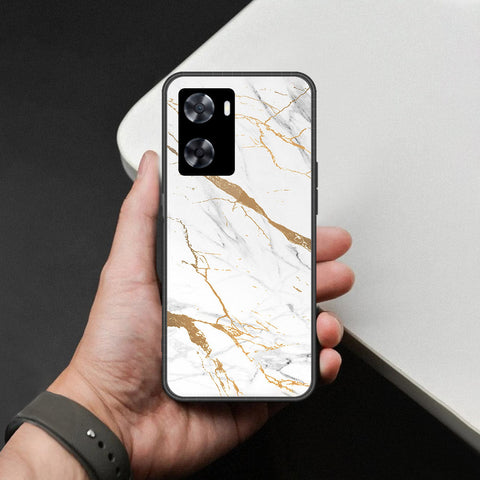 Oppo A57 4G 2022 Cover - Mystic Marble Series - HQ Ultra Shine Premium Infinity Glass Soft Silicon Borders Case