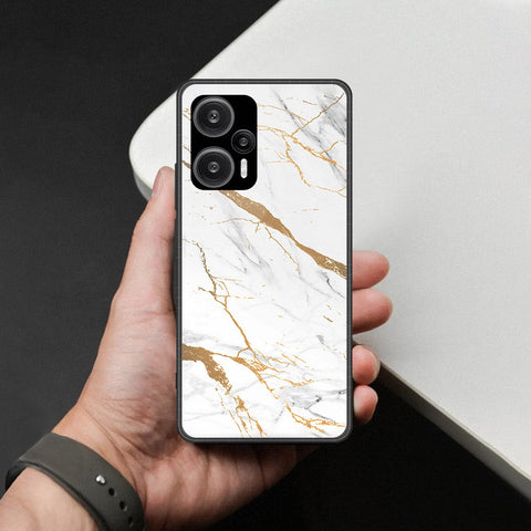 Xiaomi Poco F5 Cover - Mystic Marble Series - HQ Ultra Shine Premium Infinity Glass Soft Silicon Borders Case