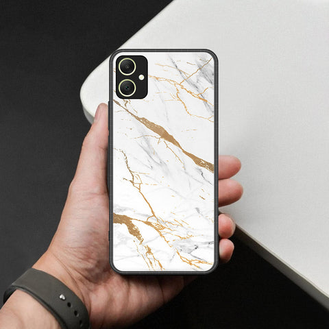 Samsung Galaxy A05 Cover - Mystic Marble Series - HQ Ultra Shine Premium Infinity Glass Soft Silicon Borders Case
