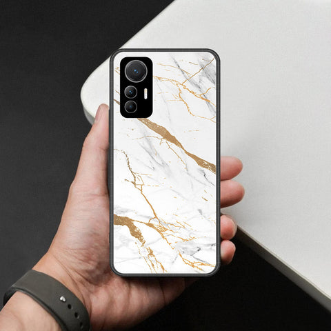 Xiaomi 12 Lite Cover - Mystic Marble Series - HQ Ultra Shine Premium Infinity Glass Soft Silicon Borders Case