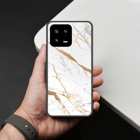 Xiaomi 13 Cover - Mystic Marble Series - HQ Ultra Shine Premium Infinity Glass Soft Silicon Borders Case