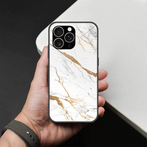 IPhone 15 Pro Cover - Mystic Marble Series - HQ Ultra Shine Premium Infinity Glass Soft Silicon Borders Case