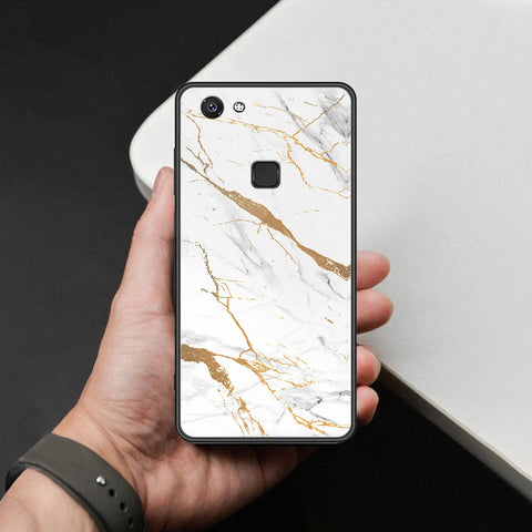 Vivo Y75 Cover - Mystic Marble Series - HQ Ultra Shine Premium Infinity Glass Soft Silicon Borders Case