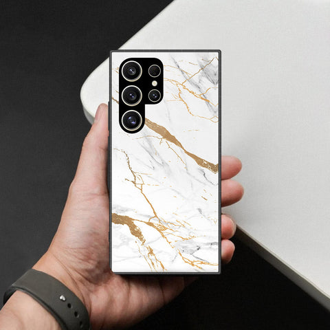 Samsung Galaxy S24 Ultra Cover - Mystic Marble Series - HQ Ultra Shine Premium Infinity Glass Soft Silicon Borders Case