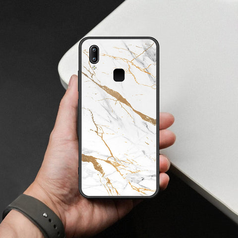 Vivo V9 Youth Cover - Mystic Marble Series - HQ Ultra Shine Premium Infinity Glass Soft Silicon Borders Case