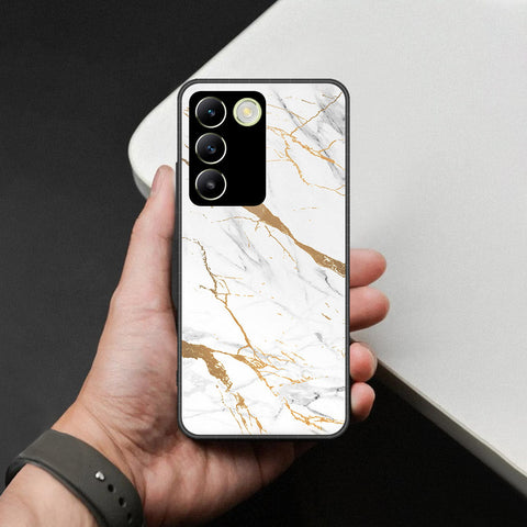 Vivo Y100 4G Cover - Mystic Marble Series - HQ Ultra Shine Premium Infinity Glass Soft Silicon Borders Case