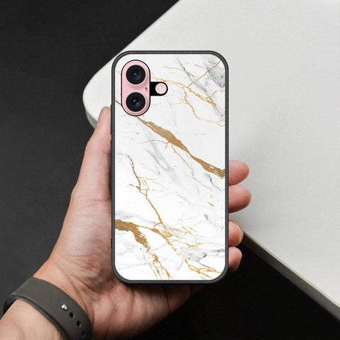 iPhone 16 Plus - Mystic Marble Series - HQ Ultra Shine Premium Infinity Glass Soft Silicon Borders Case