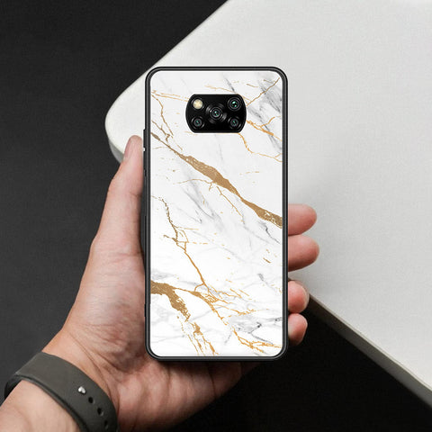 Xiaomi Poco X3 NFC Cover - Mystic Marble Series - HQ Ultra Shine Premium Infinity Glass Soft Silicon Borders Case