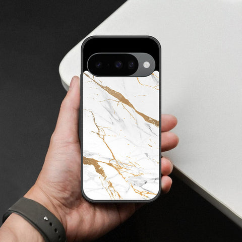 Google Pixel 10 Cover - Mystic Marble Series - HQ Ultra Shine Premium Infinity Glass Soft Silicon Borders Case