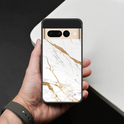 Google Pixel 7 Pro Cover - Mystic Marble Series - HQ Ultra Shine Premium Infinity Glass Soft Silicon Borders Case