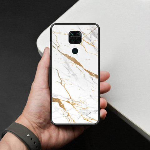 Xiaomi Redmi Note 9 Cover - Mystic Marble Series - HQ Ultra Shine Premium Infinity Glass Soft Silicon Borders Case