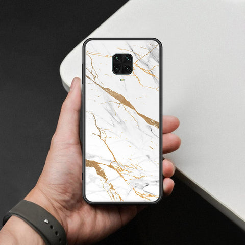 Xiaomi Redmi Note 9S Cover - Mystic Marble Series - HQ Ultra Shine Premium Infinity Glass Soft Silicon Borders Case