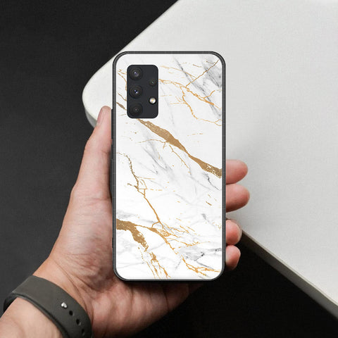 Samsung Galaxy A32 Cover - Mystic Marble Series - HQ Ultra Shine Premium Infinity Glass Soft Silicon Borders Case