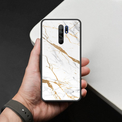 Xiaomi Redmi 9 Cover - Mystic Marble Series - HQ Ultra Shine Premium Infinity Glass Soft Silicon Borders Case