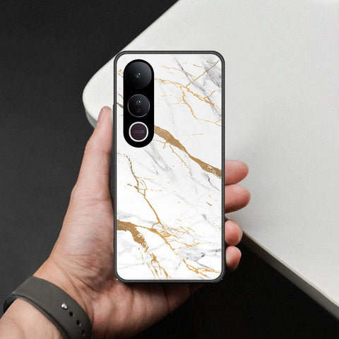 Vivo V50 Lite Cover - Mystic Marble Series - HQ Ultra Shine Premium Infinity Glass Soft Silicon Borders Case