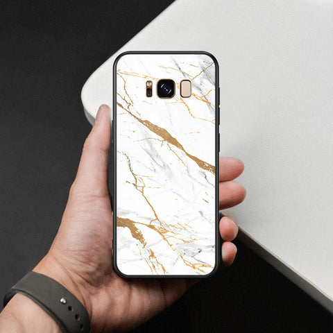 Samsung Galaxy S8 Plus Cover - Mystic Marble Series - HQ Ultra Shine Premium Infinity Glass Soft Silicon Borders Case