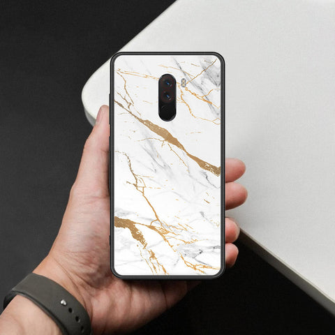 Xiaomi Pocophone F1 Cover - Mystic Marble Series - HQ Ultra Shine Premium Infinity Glass Soft Silicon Borders Case
