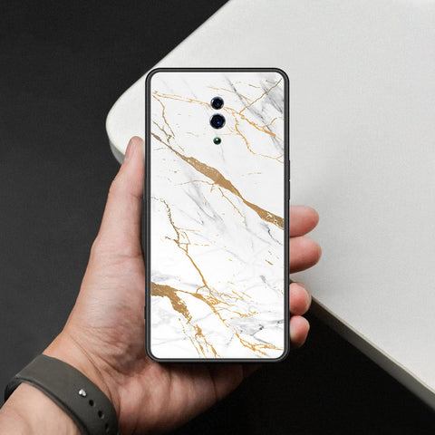 Oppo Reno Cover - Mystic Marble Series - HQ Ultra Shine Premium Infinity Glass Soft Silicon Borders Case