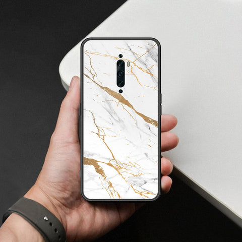 Oppo Reno 2F Cover - Mystic Marble Series - HQ Ultra Shine Premium Infinity Glass Soft Silicon Borders Case