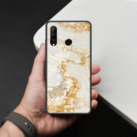 Huawei P30 lite Cover - Mystic Marble Series - HQ Ultra Shine Premium Infinity Glass Soft Silicon Borders Case