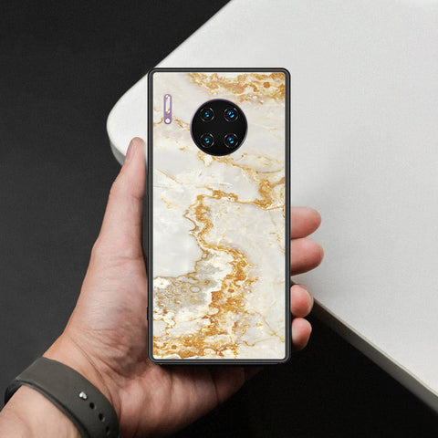 Huawei Mate 30 Pro Cover - Mystic Marble Series - HQ Ultra Shine Premium Infinity Glass Soft Silicon Borders Case
