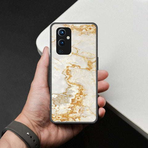 OnePlus 9 Cover - Mystic Marble Series - HQ Ultra Shine Premium Infinity Glass Soft Silicon Borders Case