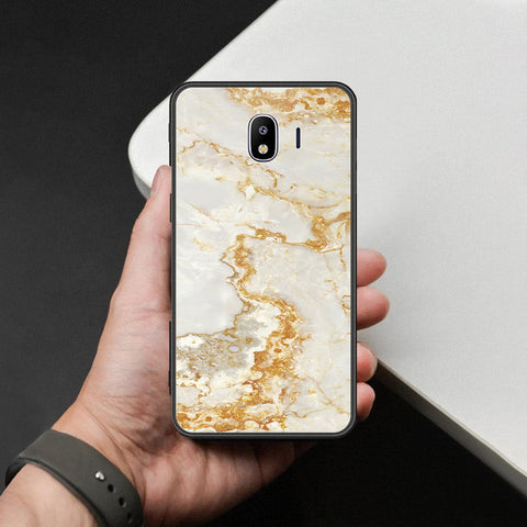 Samsung Galaxy J4 2018 Cover - Mystic Marble Series - HQ Ultra Shine Premium Infinity Glass Soft Silicon Borders Case