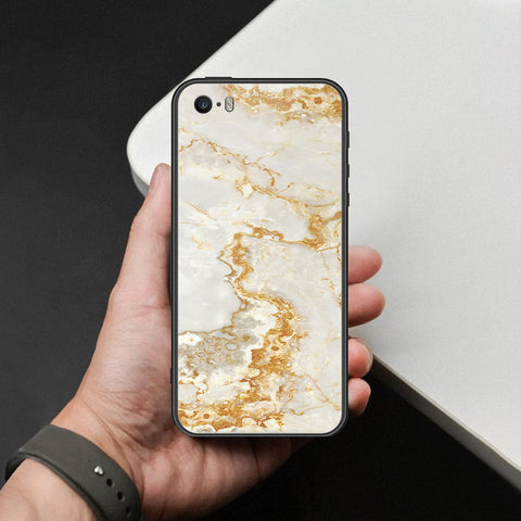 iPhone SE / 5s / 5 - Mystic Marble Series - HQ Ultra Shine Premium Infinity Glass Soft Silicon Borders Case