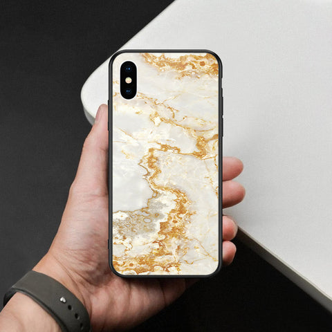 iPhone XS / X - Mystic Marble Series - HQ Ultra Shine Premium Infinity Glass Soft Silicon Borders Case