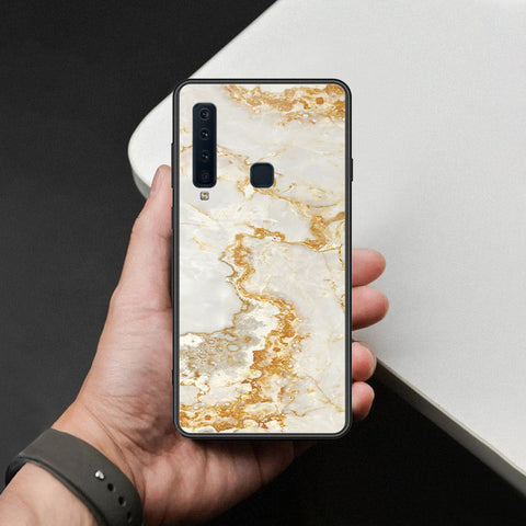 Samsung Galaxy A9 2018 Cover - Mystic Marble Series - HQ Ultra Shine Premium Infinity Glass Soft Silicon Borders Case