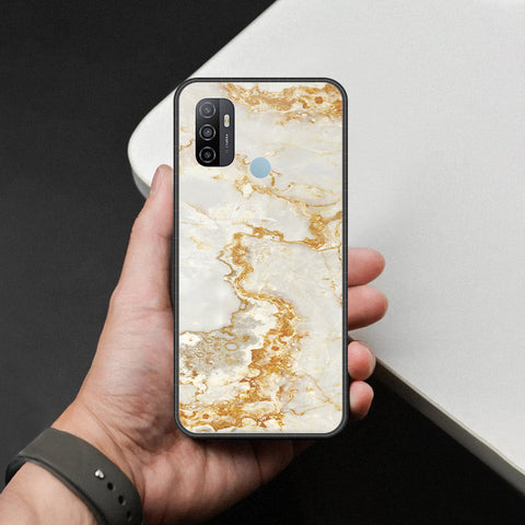 Oppo A53 Cover - Mystic Marble Series - HQ Ultra Shine Premium Infinity Glass Soft Silicon Borders Case
