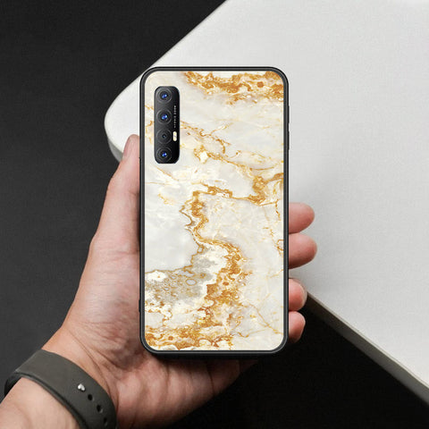 Oppo Reno 3 Pro Cover - Mystic Marble Series - HQ Ultra Shine Premium Infinity Glass Soft Silicon Borders Case