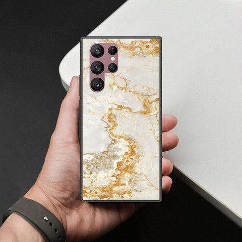 Samsung Galaxy S22 Ultra 5G Cover - Mystic Marble Series - HQ Ultra Shine Premium Infinity Glass Soft Silicon Borders Case