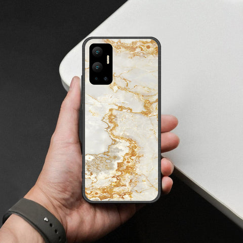 Infinix Hot 12 Cover - Mystic Marble Series - HQ Ultra Shine Premium Infinity Glass Soft Silicon Borders Case