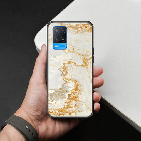 Oppo A54 4G Cover - Mystic Marble Series - HQ Ultra Shine Premium Infinity Glass Soft Silicon Borders Case