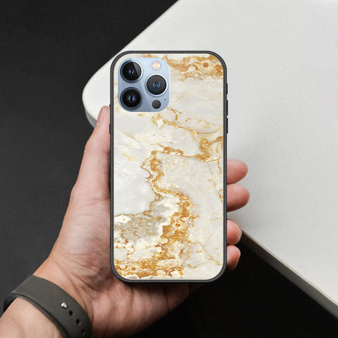 iPhone 14 Pro Cover - Mystic Marble Series - HQ Ultra Shine Premium Infinity Glass Soft Silicon Borders Case