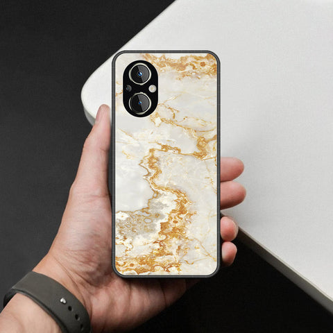Oppo Reno 7 Lite Cover - Mystic Marble Series - HQ Ultra Shine Premium Infinity Glass Soft Silicon Borders Case