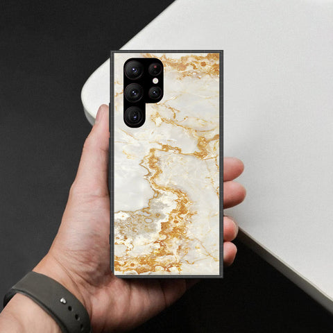 Samsung Galaxy S23 Ultra 5G Cover - Mystic Marble Series - HQ Ultra Shine Premium Infinity Glass Soft Silicon Borders Case