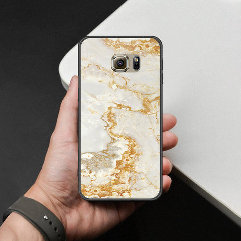 Samsung Galaxy S6 Cover - Mystic Marble Series - HQ Ultra Shine Premium Infinity Glass Soft Silicon Borders Case
