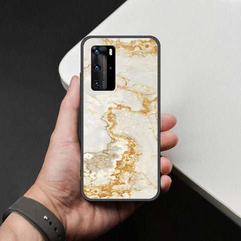 Huawei P40 Pro Cover - Mystic Marble Series - HQ Ultra Shine Premium Infinity Glass Soft Silicon Borders Case