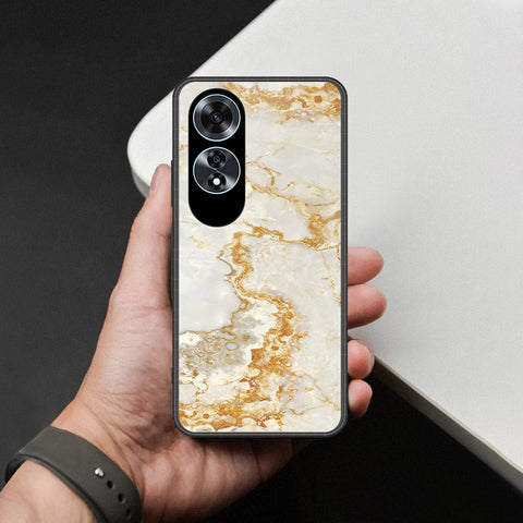 Oppo A60 Cover - Mystic Marble Series - HQ Ultra Shine Premium Infinity Glass Soft Silicon Borders Case