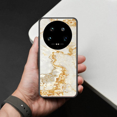 Xiaomi 14 Ultra Cover - Mystic Marble Series - HQ Ultra Shine Premium Infinity Glass Soft Silicon Borders Case