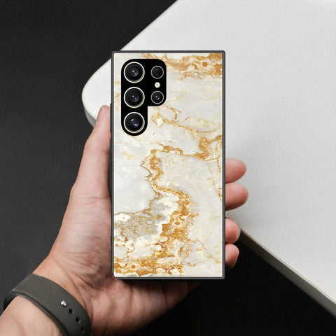 Samsung Galaxy S24 Ultra Cover - Mystic Marble Series - HQ Ultra Shine Premium Infinity Glass Soft Silicon Borders Case
