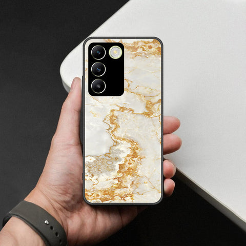 Vivo V30 Lite 4G Cover - Mystic Marble Series - HQ Ultra Shine Premium Infinity Glass Soft Silicon Borders Case