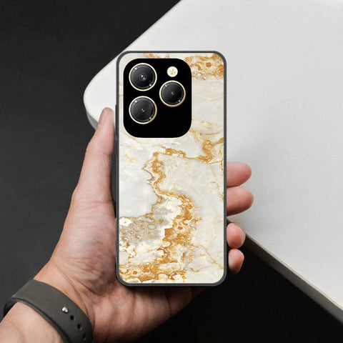 Infinix Hot 40 Pro Cover - Mystic Marble Series - HQ Ultra Shine Premium Infinity Glass Soft Silicon Borders Case