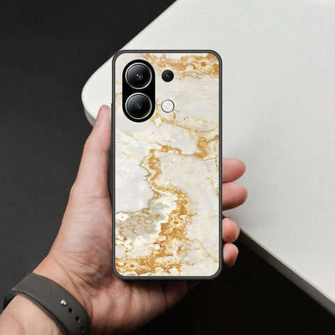 Xiaomi Redmi Note 13 Cover - Mystic Marble Series - HQ Ultra Shine Premium Infinity Glass Soft Silicon Borders Case