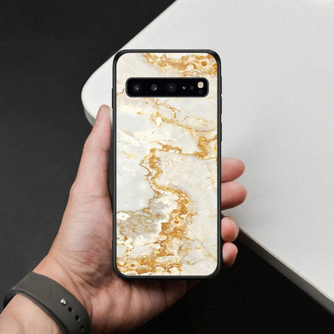 Samsung Galaxy S10 5G Cover - Mystic Marble Series - HQ Ultra Shine Premium Infinity Glass Soft Silicon Borders Case